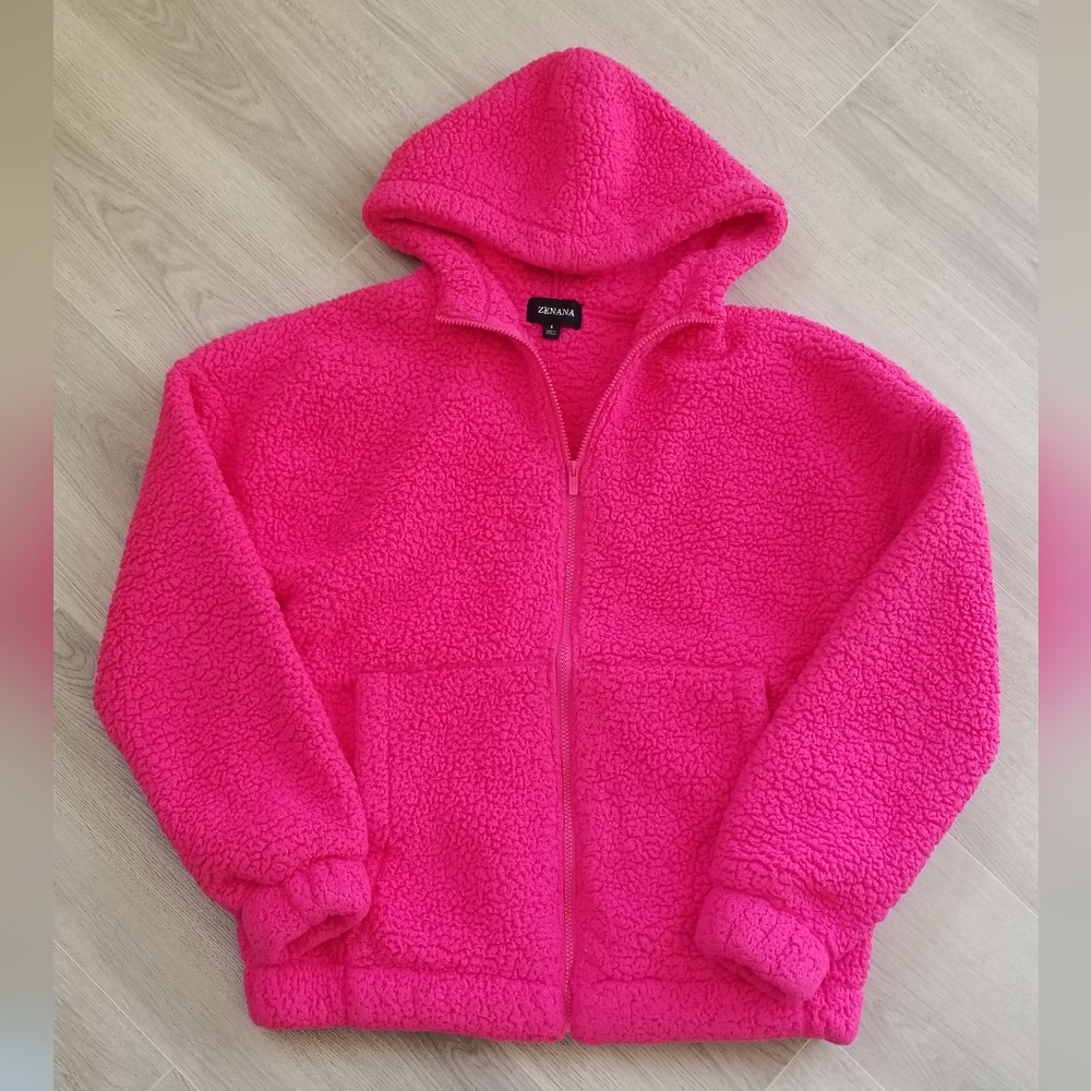 Pink Sherpa Hoodie